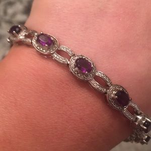 Purple and diamond bracelet